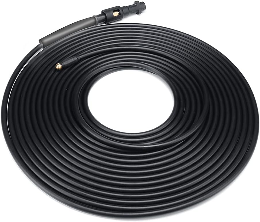 15 Meters Drain Cleaning Hose 2300PSI High Pressure Washer Hose Sewer Drain Cleaning Hose for Car Washing, Rainwater Tube, Sewage Tube