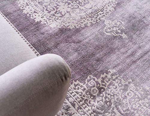 Tapete rectangular Unique Loom 125x185 cm púrpura/gris miniatura 5