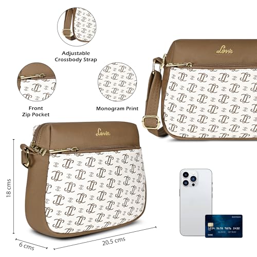 Image of Lavie Women's Mono LL Farah Crossbody Sling Bag | Ladies Purse Handbag | Gift for Women