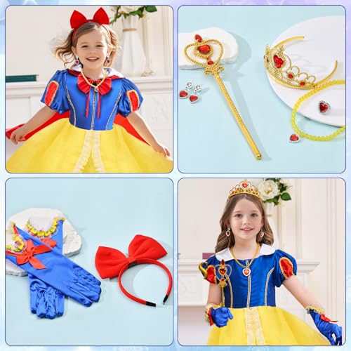 Disfraz princesa para niñas 7-8 años capa corona miniatura 4