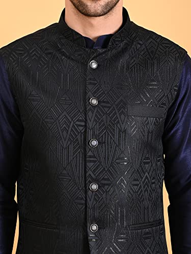 Image of Uri and MacKenzie Men's Silk Blend Kurta Pajama with Designer Ethnic Nehru Jacket /Modi Jacket