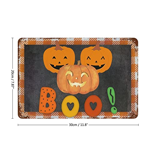 Panneau Jack O'Lantern en aluminium déco Halloween 30x45 cm - 3