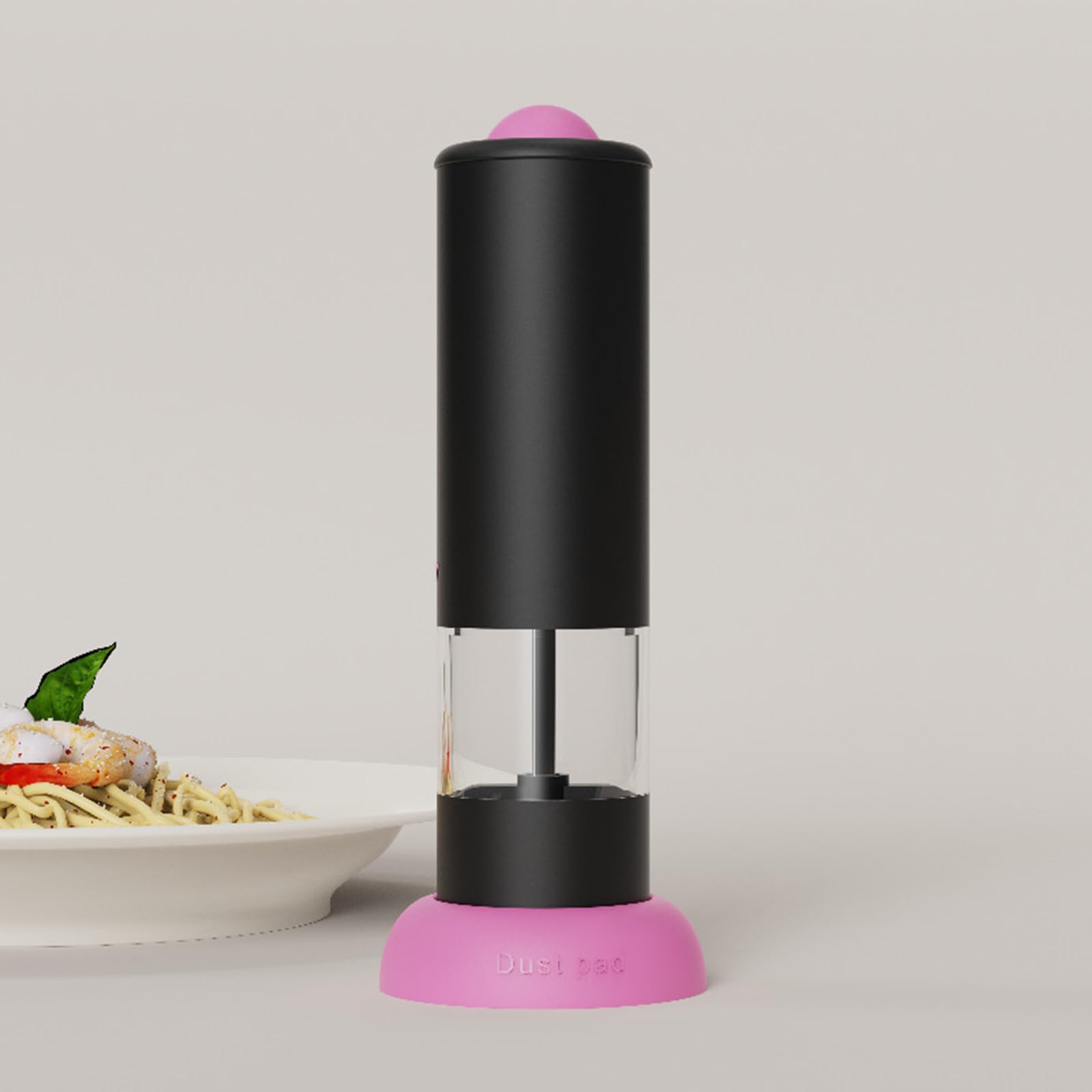 Macinino ricaricabile per grani di pepe con finestra trasparente Grosanità regolabile Macinino elettrico Accessorio da cucina Ristorante Condimento Grinder