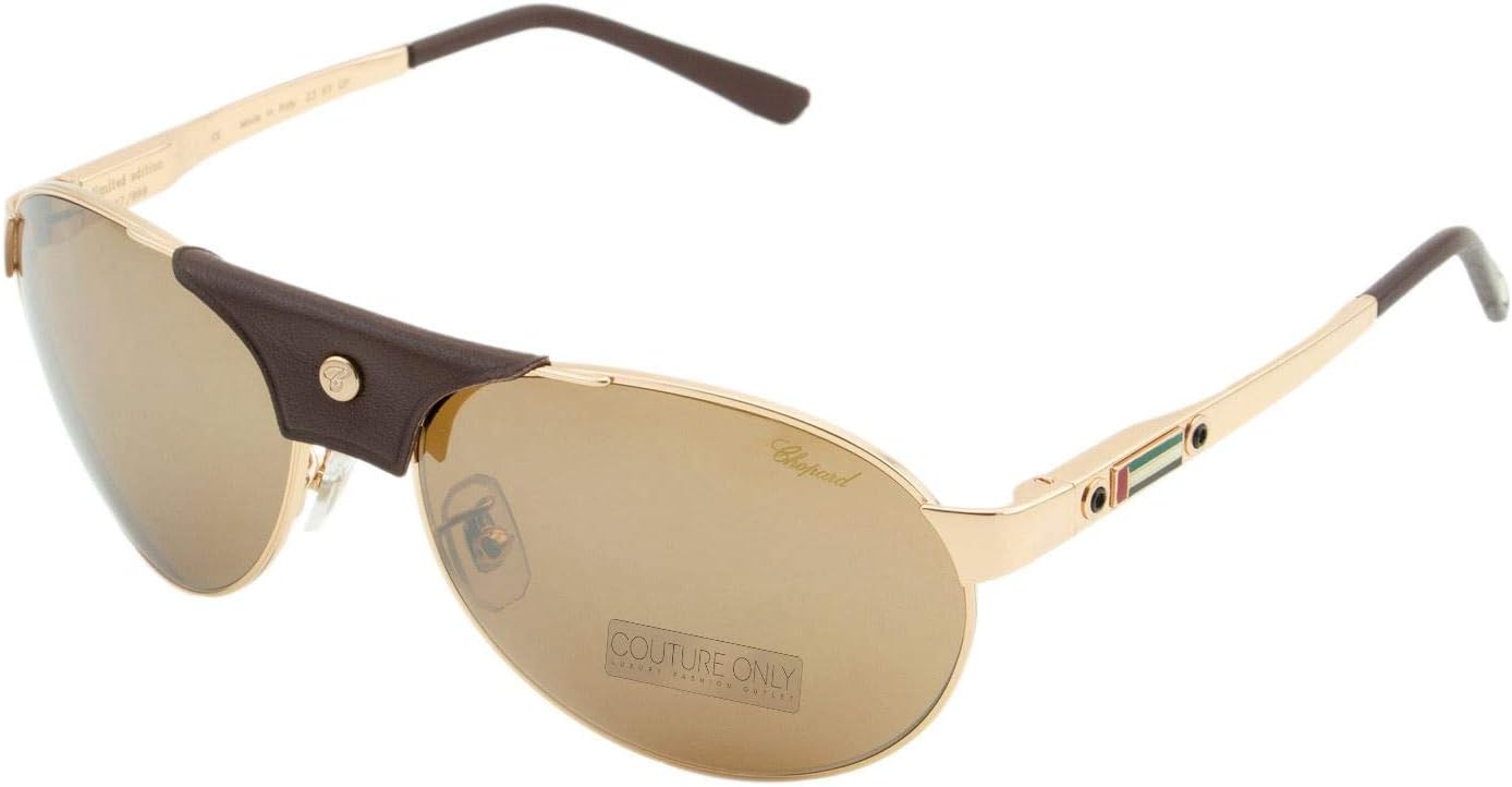 Chopard SCH-A25-08FC Aviator LIMITED EDITION Sunglasses Gold 23K GP Pilot Mirrored