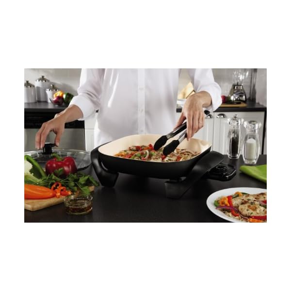 Oster DuraCeramic Electric Skillet CKSTSKFM12WECO, 12Inch, Black