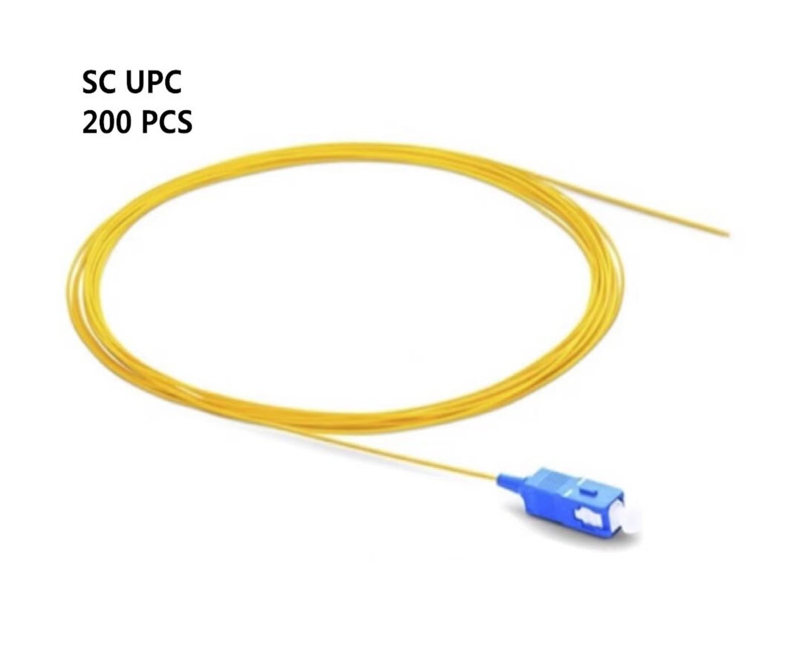 20/50/100/200 piezas SC APC fibra óptica Pigtail Simplex 0.9mm 9/125 modo único 1 núcleo UPC óptico .5M (SC UPC 200pcs-1)