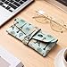 MUMEHAZ Portable Soft Sunglasses Case Travel Glasses Storage Bag Fashion PU Leather Eyeglasses Cases (Eiffel Tower)