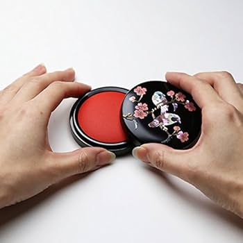 Amazon | 螺鈿朱肉入れ 桜に樫鳥 大 高岡漆器 | 朱肉・スタンプ台