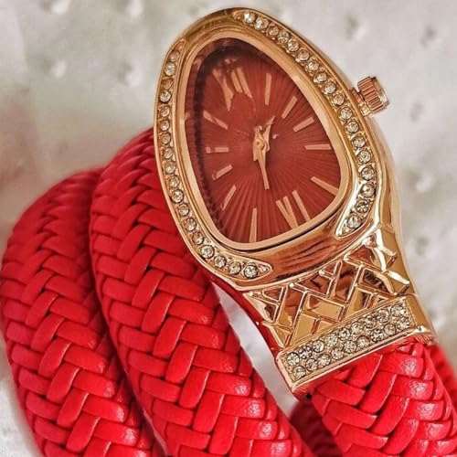 Image of Serpentine Snake Watch, Leather