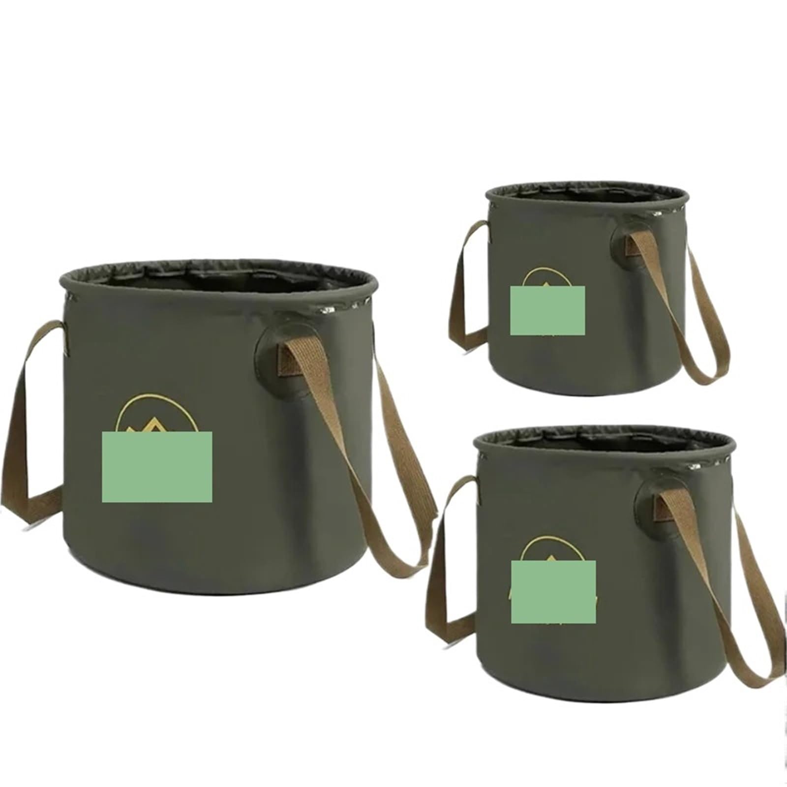 Seau Pliant de Camping 5/10/20L avec Couvercle en Silicone