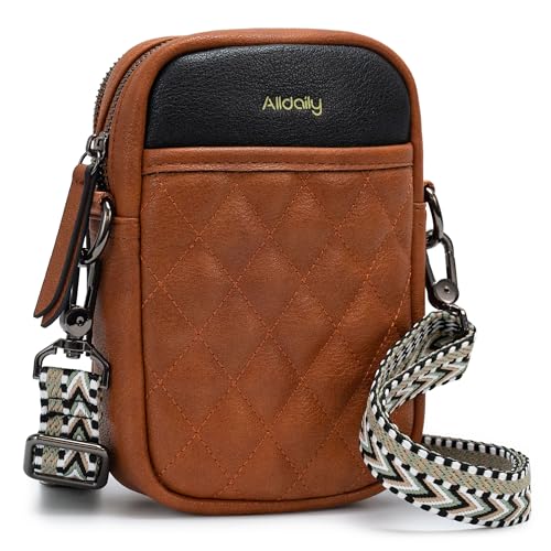 Image of Alldaily Small Crossbody Bag for Women Vegan Leather Phone Purse with Card Slots