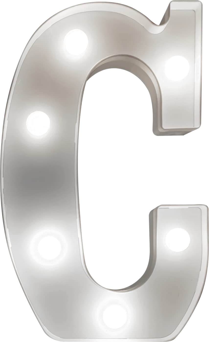 St Helens Home & Garden Battery Operated 3D LED Letter Light - Perfect for use as a Night Light or at Weddings and Parties (Letter C) — image 1