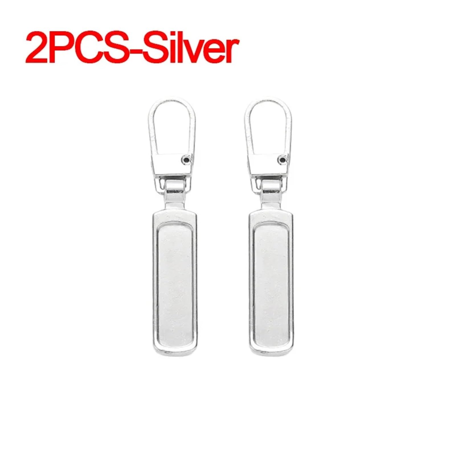 Recambios para tiradores de cremallera, Kit de reparación desmontable repuesto deslizador cremallera metal multicolor for bolsos y equipaje(Sliver-2pcs)