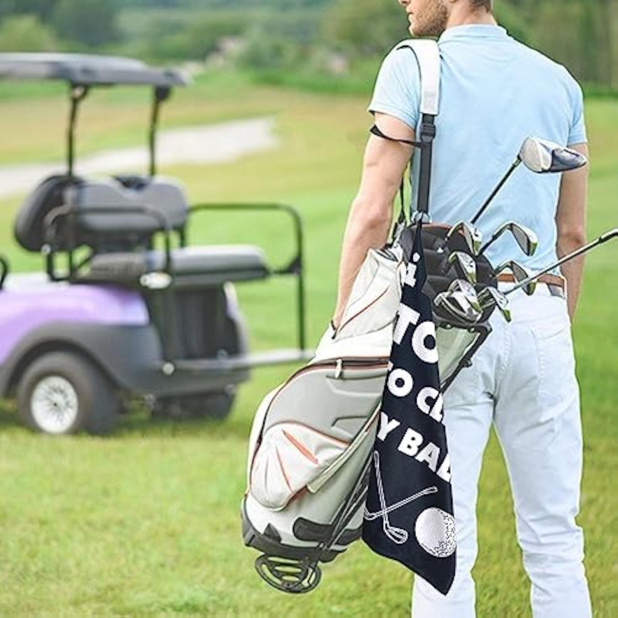 Printed Golf Towel, Wash My Balls