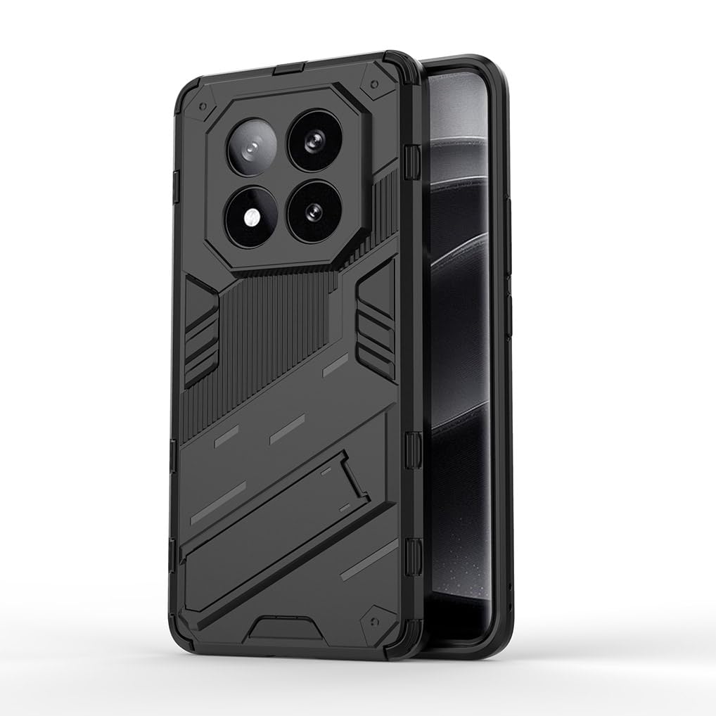 SEAHAI Case For Xiaomi Redmi Note 13 Pro 5G / Poco X6 5G, Sturdy Shockproof Case Soft Silicone Airbag Design Rubber Cover Heavy Duty Protection Ultra Thin Cover - Black