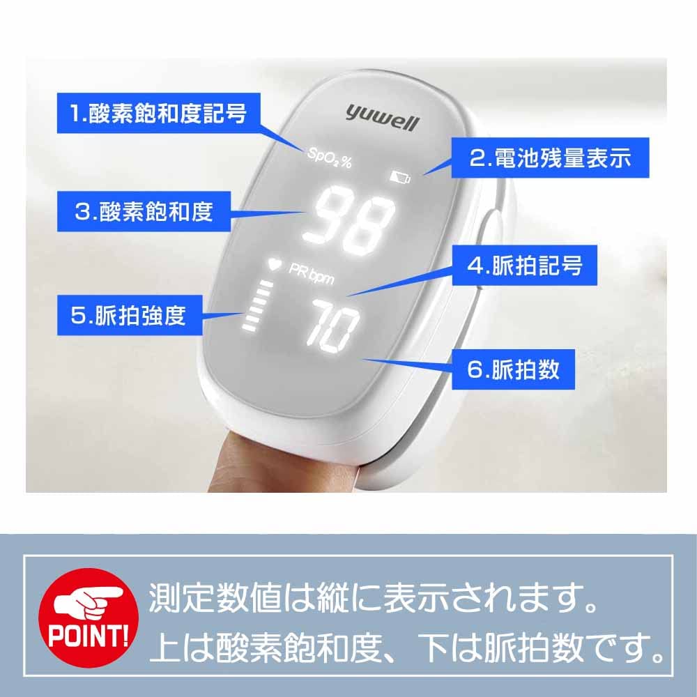 Amazon | yuwell 【日本正規品】パルスオキシメーターYX102 病院用