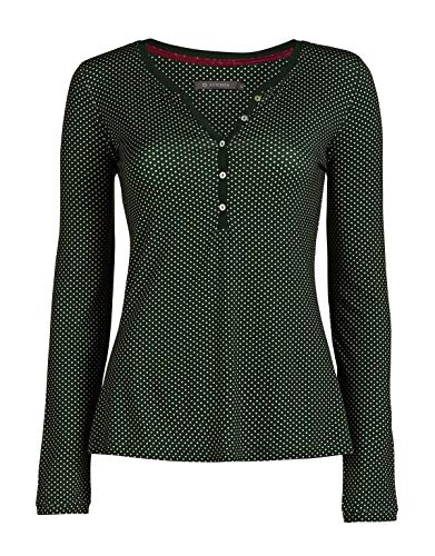 Preisvergleich Produktbild ESSENZA Langarmshirt Opal Circle Mini Punkte Viskose Grün, Xs