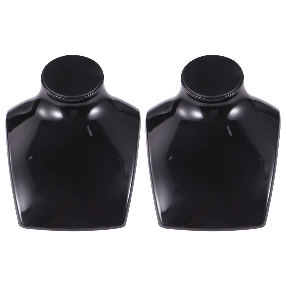 MILISTEN 2Pcs Weiß Halskette Kette Schmuck Büste Display Halter Ständer Halskette Mannequin Stehen Anhänger Kette Ohrringe Organizer für Schaufenster Regal