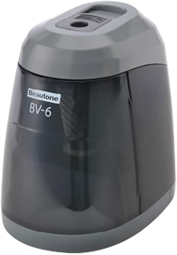 Button Japan BV-6 - Sacapuntas eléctrico, funciona con pilas, color negro