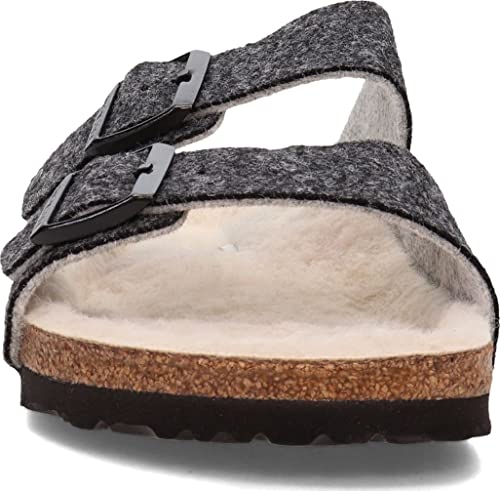 Birkenstock Men's, Arizona Wool Sandal - Regular Width Anthracite 45 M, 122