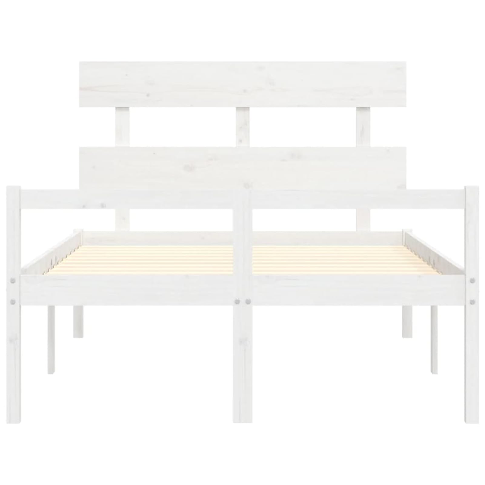 Massives Kiefernholzbett 120x190cm mit Stauraum & robusten Latten, 45cm Höhe - Seniorengerecht Model3195322