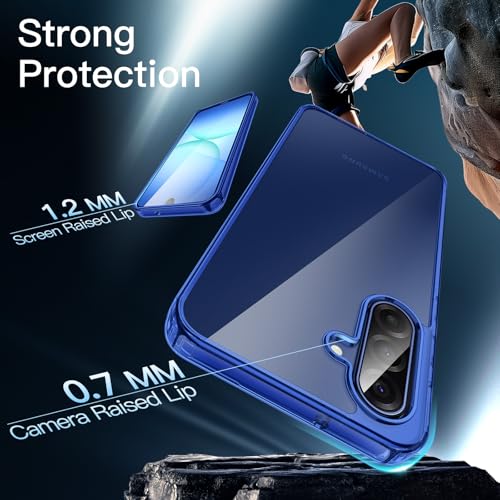 Image of JETech Cover Case for Samsung Galaxy A17 5G 6.7-Inch, Non-Yellowing Shockproof Bumper Protective Phone Cover, Anti-Scratch Hard PC Back (Blue)