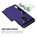Galaxy S9 Plus Case, Anuck Shockproof Galaxy S9 Plus Wallet Case Card Pocket Anti-Scratch Hard Shell Soft Rubber Bumper Protective Cover with Card Holder Slot for Samsung Galaxy S9 Plus - Purple