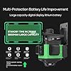 Niveau Laser 360 Autonivelant, Lazer Niveaux Vert 4 x 360°, Niveau laser 4D 16 lignes Auto-nivelant, Laser Chantier, IP54 Waterproof, avec 2 * 2600 mAh Batteries et Télécommande (avec Trépied)