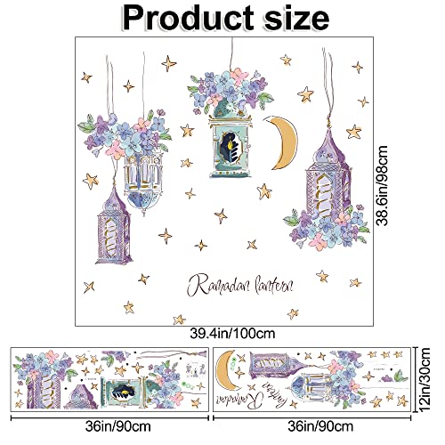 2 láminas adhesivas moradas para decoración de pared miniatura 2