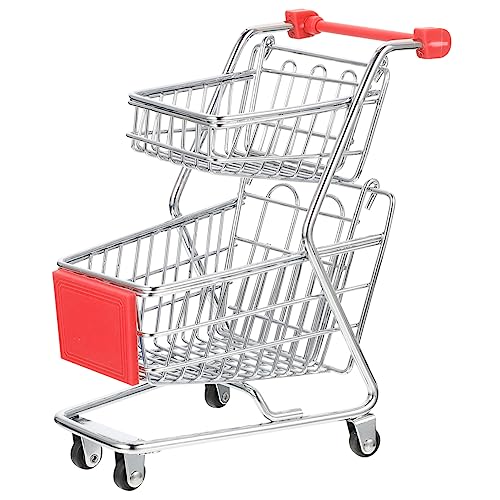 VICASKY Mini Carrinho De Compras Carrinho De Compras Brinquedo Grande Cesta De Presente Pequenos Rec