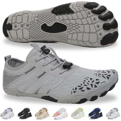 Image of Hike Barefoot Shoes for Women Men - Quick Dry Wide Toe Box Beach Swim Athletic Sports Shoes, Non-Slip Hike Yoga Lightweight Footwear Aqua Hiking Walking Kayaking Diving Surfing