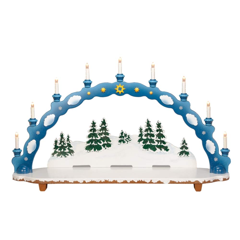 Authentique allemand Erzgebirge Bougie Arches Hubrig Volkskunst 95cm