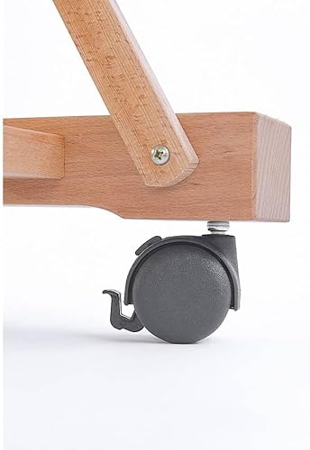 Miniatura 7 de Bettina Caballete de estudio prémium para pintar, hecho a mano en Italia, caballete de arte en madera de haya sazonada, altura ajustable de 79 a