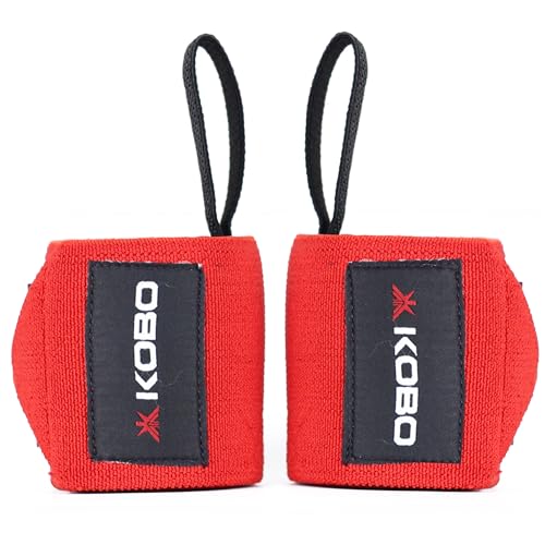 Kobo Cotton Wrist Band Stiff/Flexi for Men & Women, Wrist Supporter for Gym Wrist Wrap/Straps Gym Accessories for Men for Hand Grip & Wrist Support While Workout & Muscle Relaxation (1 Pair)