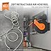 Giraffe Tools TA10B Air Hose Reel 25 ft Retractable Wall Mount Air Compressor Heavy Duty Steel Auto Rewind 300PSI, 25ft, Tangelo