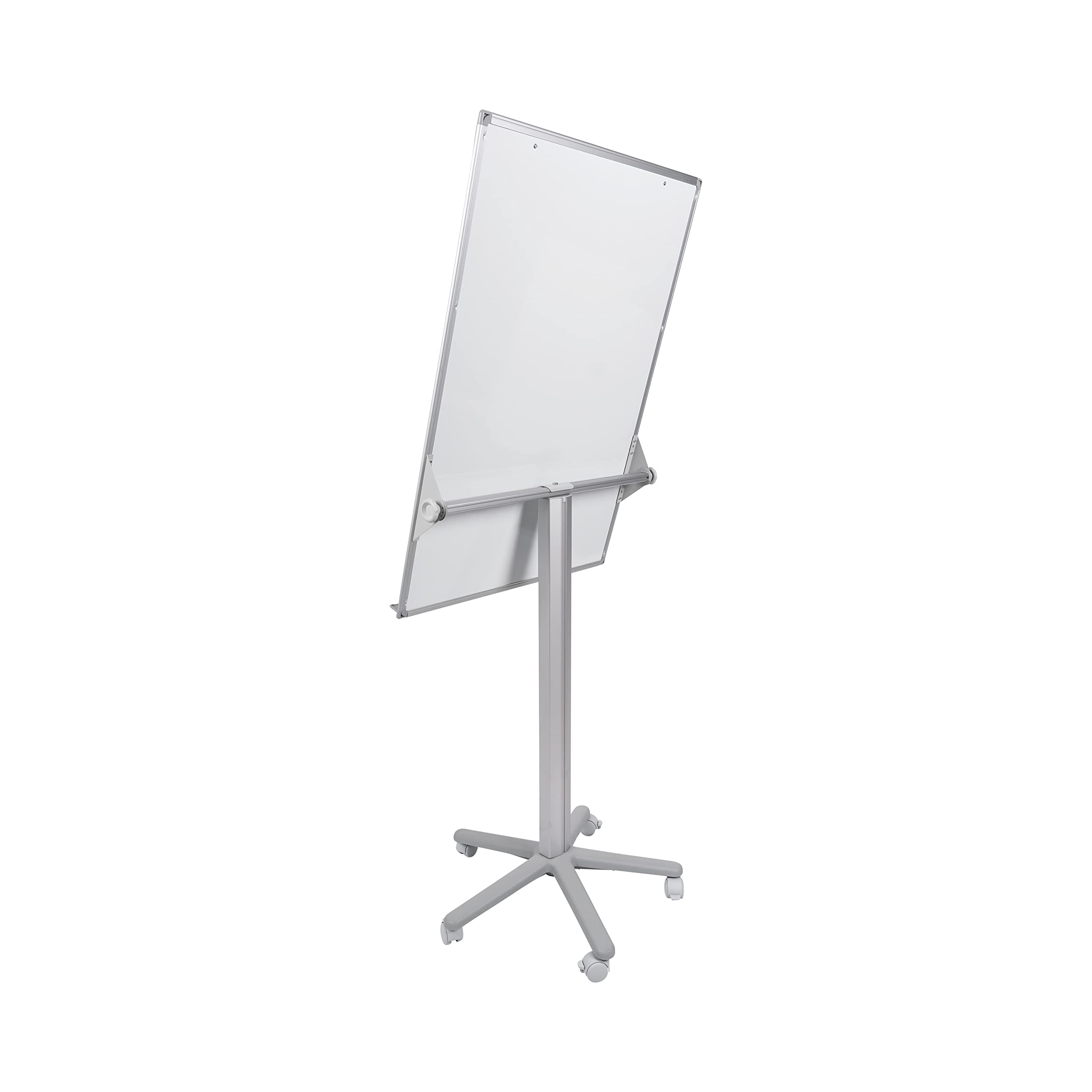 Bi-Office Lavagna Portablocco Mobile Earth, Cavalletto Treppiedi Ecologico, Superficie Cancellabile a Secco Non-Magnetica, Struttura Grigia, 700 x 1000 mm (Euro)