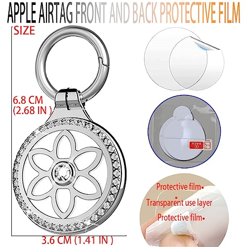 AirTag Halter Sleeve Schlüsselanhänger Tracker Hülle Abzeichen Tasche für Kinder Jungen Frauen (1 Halskette Silber)