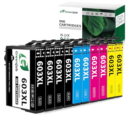 Greenjob 603XL Cartucho de Tinta Compatible con Epson 603XL 603 XL para XP-2100 XP-2105 XP-2150 XP-3100 XP-3150 XP-4100...