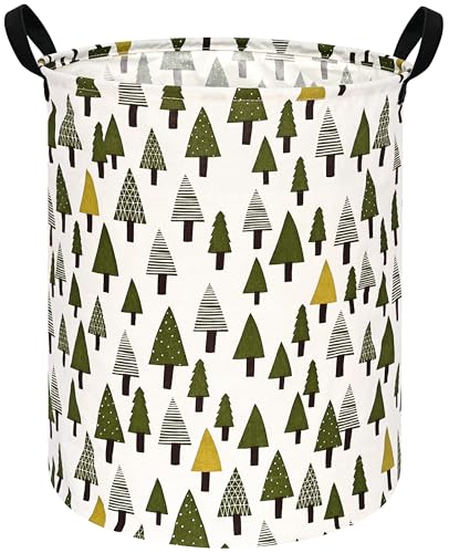Image of Round Laundry Basket Storage Bins Nursery Hamper Gift Baskets for Home,Office,Home Decor