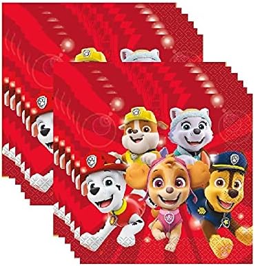 Paw Patrol Party Supplies Bundle Pack includes 16 Lunch Plates, 16 Lunch Napkins, 1 Table Cover, 1 Party Banner (Bundle for 16) image 5