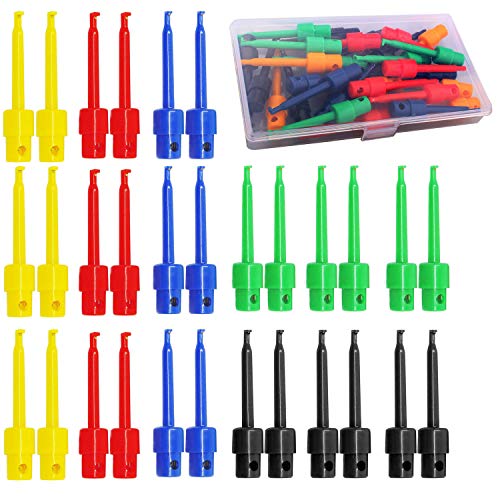 RUNCCI-YUN 30pcs gancho de la prueba Grabber clip,Multímetro