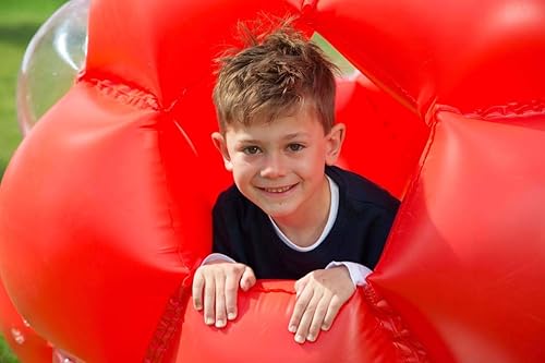 Miniatura 6 de LEXiBOOK, Bola gigante inflable, bola gigante para jugar al aire libre, seguridad de juego, rojotransparente, PA100US