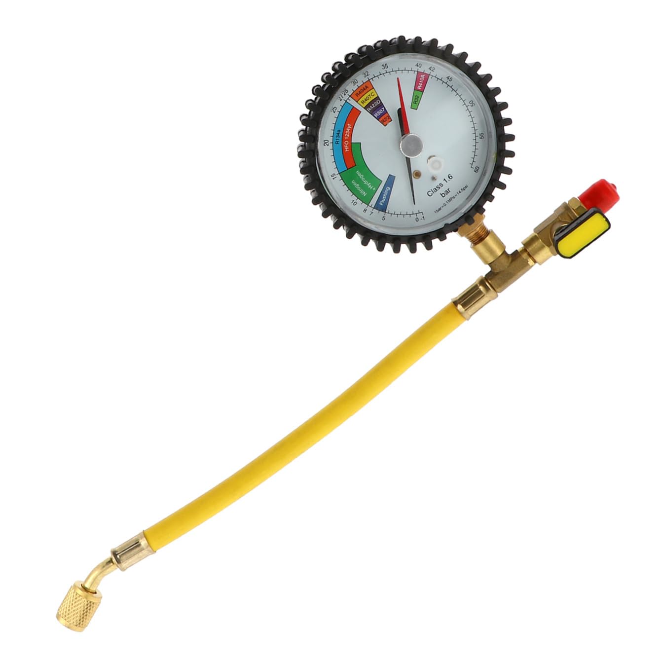 Alipis Manometer für Kältetechnik mit Messing Kugelventil Gasdruckprüfset für Sommer Druckverlustprüfer bei Klimaanlagen und Auto mit Großem Display