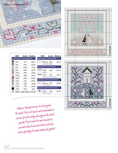 Image of Cross Stitched Cards for Special Occasions: Creative Designs for Birthdays, Holidays, and More (Design Originals)