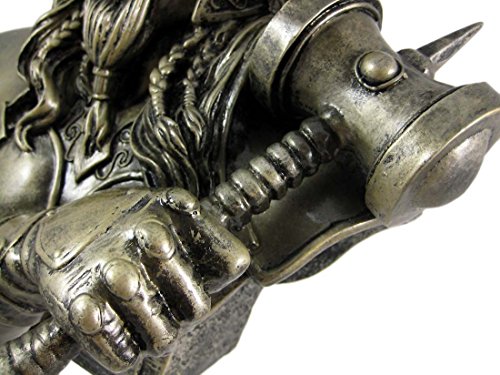 Estatua Bust de Thor Dios Nórdico Acabado Acero miniatura 3