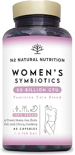 Probioticos Mujer + Flora Intima. 1 capsula/Día para 2 Meses. 50 Mil Millones UFC y 17 Cepas. Formula Complex con Hierro, Arándanos y Acido Fólico, Sa