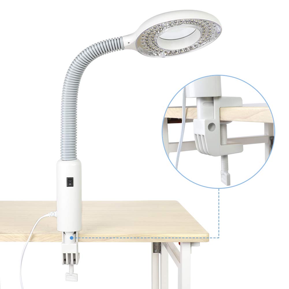 Gesichtsdampfer mit 5X Lupe, Bedampfer mit Lupenleuchte Dampfgerät für Gesicht Gesichtssauna Bedampfer Dampf Maschine Facial Steamer Feuchtigkeitsspendende Schönheit Instrument,für Zuhause Salon Spa