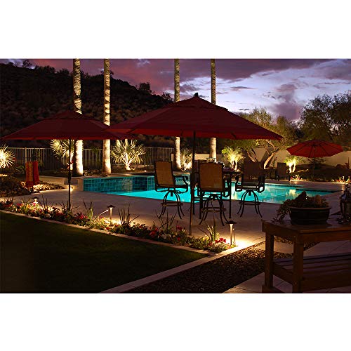 Arrownine Cast Aluminum Low Voltage Outdoor Pathway Light Walkway Landscape Path Lights Included Ground Spike,Wire Connectors Free Replaceable 3 Watts G4 Led Bulb Warm White 2-Pack (Bronze Finish) #TOP4