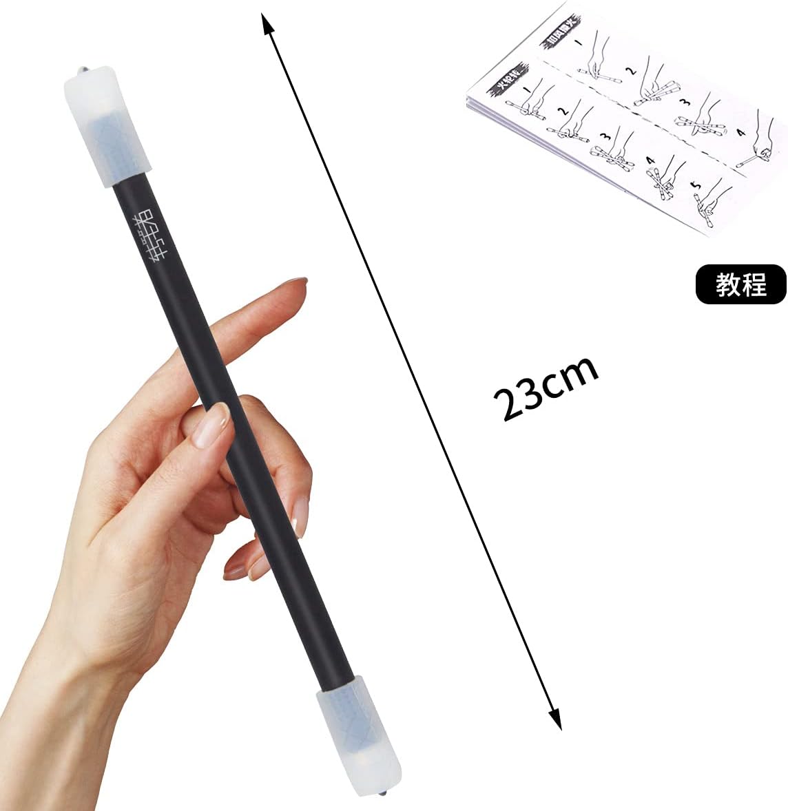 Amazon Co Jp Fantasyon ペン回し 専用ペン 改造ペン 回り方のレクチャー付き 両端加重 ペン回し用改造ペン 回りやすい 滑り止めデザイン 人気 ブラック 文房具 オフィス用品