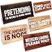 Fancy Land Funny Desk Signs Sarcastic 30 Flip Over Messages Desktop Supplies for Holiday Teachers Nurses Office Staff Coworker Colleague Humorous Gag Exchange Favor Lightwood Style